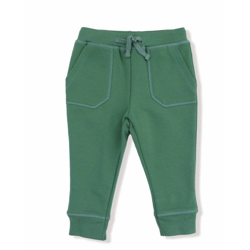 NEW ANGEL DEAR kids french terry joggers in green